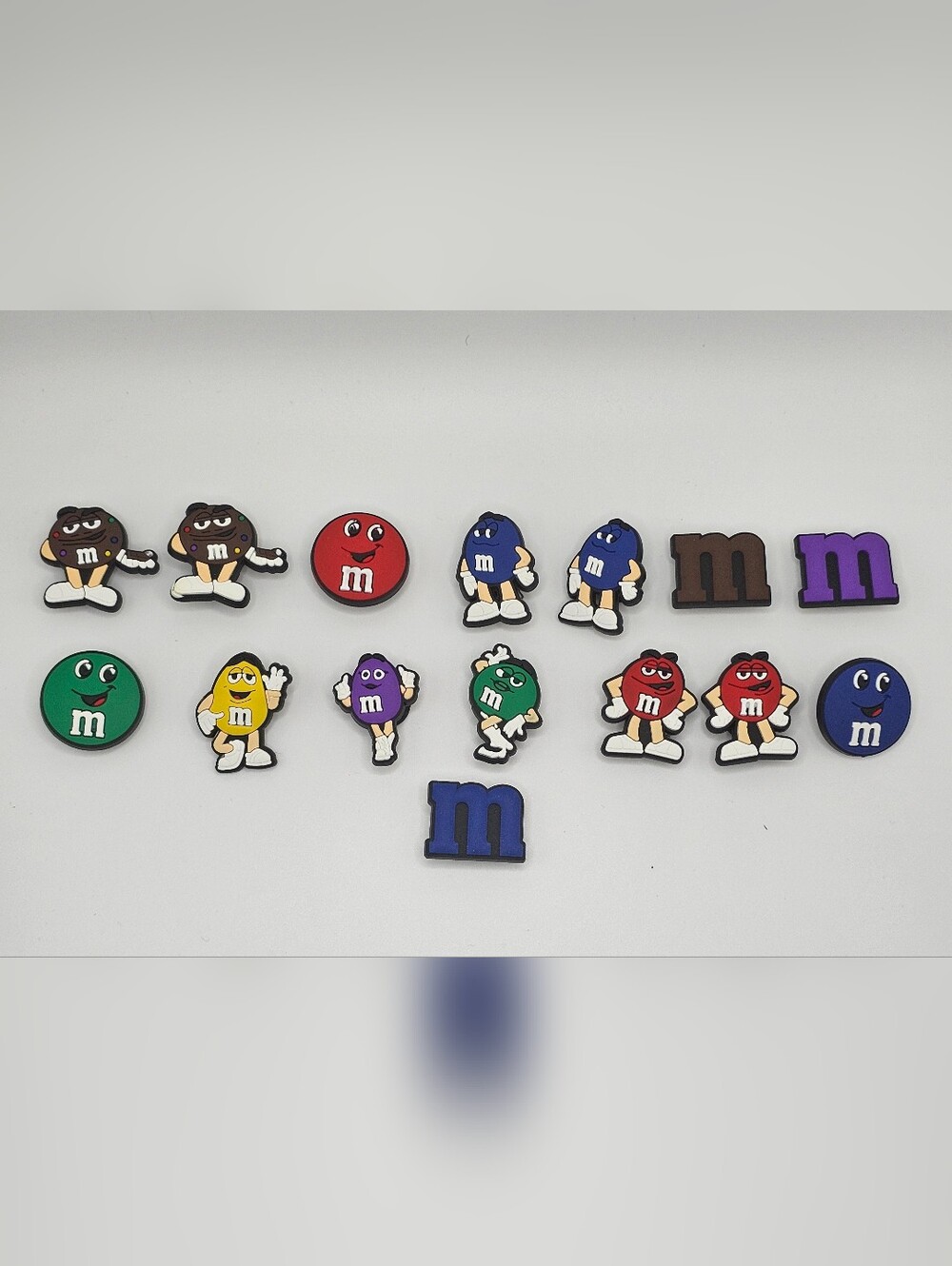 ​15pc M&M Character Jibbitz Shoe Charms Mega Lot - Full Color Set for Clogs